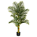 Nearly Natural Golden Cane Palm 60”H Artificial Plant With Planter, 60”H x 24”W x 24”D, Green/Black 1 thumbnail image