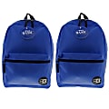 BAZIC Products 16" Basic Backpacks, Blue, Pack Of 2 Backpacks 1 thumbnail image