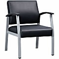 Lorell Mid-Back Healthcare Guest Chair - Vinyl Seat Material - Vinyl Back Material - Powder Coated Silver Frame Color - 67012 1 thumbnail image
