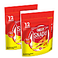 Cheez-It Snap'd, Double Cheese, 0.75 Oz, 12 Pouches Per Pack, Case Of 2 Packs