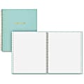 Blue Sky Pebble Beach Notebook - 80 Sheets - Twin Wirebound - 8" x 10" - Aqua Cover - Recycled - 1Each 1 thumbnail image