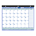 Brownline® Monthly Desk Pad Calendar, 11" x 8 1/2", FSC Certified, 50% Recycled, White, January-December 2018 (C181721-18)