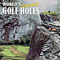 2024 BrownTrout Monthly Square Wall Calendar, 12" x 12", World's Toughest Golf Holes, January to December