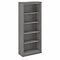 Bush Business Furniture Saratoga 72"H 5-Shelf Bookcase, Modern Gray, Standard Delivery