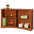 Realspace® Dawson 2-Shelf Sofa Bookcase, Brushed Maple