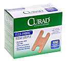 CURAD® Flex-Fabric Adhesive Bandages, Knuckle, 1 1/2" x 3", Tan, Pack Of 1,200 1 thumbnail image