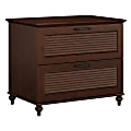 kathy ireland® Home by Bush Business Furniture Volcano Dusk 34"W Lateral 2-Drawer File Cabinet, Coastal Cherry, Standard Delivery