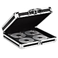 Vaultz® Locking CD/DVD Binder Case, 128-Disc Capacity, Black 1 thumbnail image