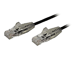 StarTech.com 6ft CAT6 Cable - Slim CAT6 Patch Cord - Black - Snagless RJ45 Connectors - Gigabit Ethernet Cable - 28 AWG - LSZH (N6PAT6BKS) 1 thumbnail image