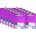 Business Source Spring Clip Plastic Clipboard - Spring Clip - Plastic - Violet - 12 / Box 1 thumbnail image