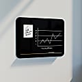 U Brands® Frameless Magnetic Dry-Erase Board, Glass,  36" X 24", Black (Actual Size 35" x 23")