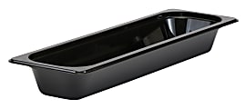 Cambro Camwear GN 1/2 Long 2" Food Pans, Black, Set Of 6 Pans