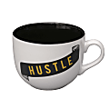 Gartner Studios® Soup Mug, Hustle, 16 Oz, White/Black