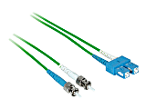 C2G 5m SC-ST 9/125 Duplex Single Mode OS2 Fiber Cable - Green - 16ft - Patch cable - ST single-mode (M) to SC single-mode (M) - 5 m - fiber optic - duplex - 9 / 125 micron - OS2 - green 1 thumbnail image