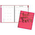 AT-A-GLANCE® Aspire Monthly Planner, 8 1/2" x 11", 30% Recycled, Bright Coral, January to December 2018 (1022-900-27-18)