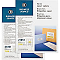 Business Source Bright White Premium-quality Address Labels - 1" Width x 2 5/8" Length - Permanent Adhesive - Rectangle - Laser, Inkjet - White - 30 / Sheet - 250 Total Sheets - 15000 / Carton - Jam-free