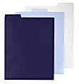 Office Depot® Brand Poly 3-Tab L-Type Folders, Letter Size, Navy/Blue/White, Pack Of 3 Folders 1 thumbnail image