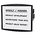Fellowes Partition Addition Non-Magnetic Dry-Erase Whiteboard With Tackable Surface Mount, 11" x 14", Plastic Frame With Black Finish
