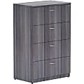 Lorell® 35-1/2"W x 22"D Lateral 4-Drawer File Cabinet, Weathered Charcoal 1 thumbnail image