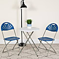 Flash Furniture HERCULES Series 650-lb Capacity Plastic Fan Back Folding Chairs, Blue/Gray, Set Of 2 Chairs 1 thumbnail image