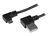 StarTech.com 1m 3 ft Micro-USB Cable with Right-Angled Connectors - M/M - USB A to Micro B Cable - 3ft Right Angle Micro USB Cable (USB2AUB2RA1M) 1 thumbnail image