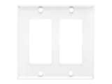 Tripp Lite Double-Gang Faceplate, Decora Style - Vertical, White - Faceplate - wall mountable - white - 2-gang