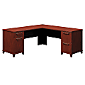 Bush Business Furniture Enterprise L Shaped Desk, 72"W, Harvest Cherry, Standard Delivery