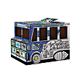 Bankers Box, At Play, Color in School Bus, Outer Space Design, 33.25" H x 31" W x 44.75" D, 60% Recycled Content, White/Black, Elementary Level, 1Ea 1 thumbnail image