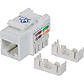 Intellinet Network Solutions Cat5e Keystone Jack, UTP, Punch-Down, White - Compatible With 110 and Krone Punch-Down Tools