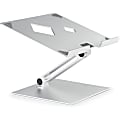 DURABLE RISE Laptop Stand, Up to 17" Screen Support, 12.60"H x 9.06"W x 11.02"D, Desktop, Tabletop, Aluminum, Silver 1 thumbnail image