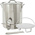 Bayou Classic 8 Gallon Brew Kettle - 32 quart 12" Diameter Kettle, Lid - Stainless Steel - Brewing