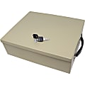 Nadex Coins NCS8-2010 Fire-Retardant Security Box with Keyed Lock - Steel - Beige - 11" Height x 14.4" Width 1 thumbnail image