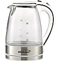 Brentwood 1.7L Borosilicate Glass Tea Kettle, White, KT-1900W