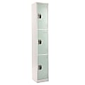 Alpine Large 3-Tier Steel Lockers, 72”H x 12”W x 12”D, Misty Green, Pack Of 4 Lockers 1 thumbnail image