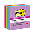 Post-it Super Sticky Notes, 3" x 3",  Playful Primaries Collection, Pack Of 6 Pads