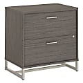 kathy ireland® Office by Bush Business Furniture Method 30"W Lateral 2-Drawer File Cabinet, Cocoa, Standard Delivery