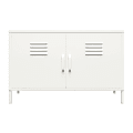 Ameriwood Home Mission District 2-Door Metal Locker Accent Cabinet, 25-1/4"H x 39-3/8"W x 15-3/4"D, White 1 thumbnail image