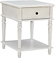 Powell Heaton Side Table With 1 Drawer And Shelf, 26"H x 20"W x 24"D, White 1 thumbnail image