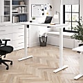 Bush Business Furniture Move 40 Series 60"W x 30"D Electric Height Adjustable Standing Desk, White/White Powder Coat, Standard Delivery 1 thumbnail image