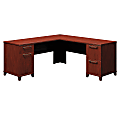 Bush Business Furniture Enterprise L Shaped Desk, 72"W, Harvest Cherry, Premium Installation 1 thumbnail image
