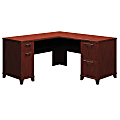Bush Business Furniture Enterprise L Shaped Desk, 60"W, Harvest Cherry, Premium Installation