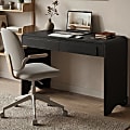 Bestier Executive Computer Desk with Arched Details and 2 Large Storage Drawers, Black 1 thumbnail image