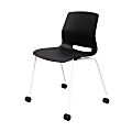KFI Studios Imme Stack Chair With Caster Base, Black/White 1 thumbnail image