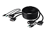 Belkin Dual DVI-D + USB A/B + Audio Combo Cable, 6' - 6 ft KVM Cable for KVM Switch, Server, Computer, Keyboard, Mouse - Black 1 thumbnail image