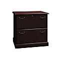 Bush Business Furniture Syndicate 30"W Lateral 2-Drawer File Cabinet, Mocha Cherry, Premium Installation