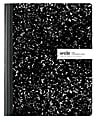 Office Depot® Brand Composition Book, 7-1/2" x 9-3/4", Wide Ruled, 100 Sheets, Black/White