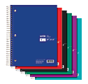 Office Depot® Brand Wirebound Notebook,  8" x 10-1/2", 5 Subjects, Wide Ruled, 180 Sheets, Assorted Colors (No Color Choice)