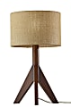 Adesso® Eden Table Lamp, 23-1/2"H, Brown Shade/Walnut Base