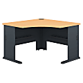 Bush Business Furniture Office Advantage Corner Desk 48"W, Beech/Slate, Premium Installation