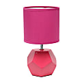 Simple Designs Round Prism Mini Table Lamp, 10-7/16"H, Pink 1 thumbnail image